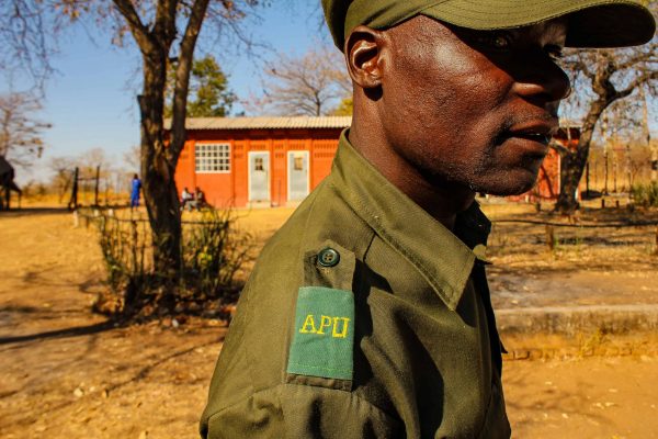 A member of the Kariba Wildlife Corridor anti-poaching team.