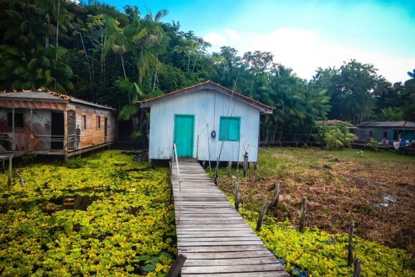 Colourful houses in the Brazilian Rosewood project.