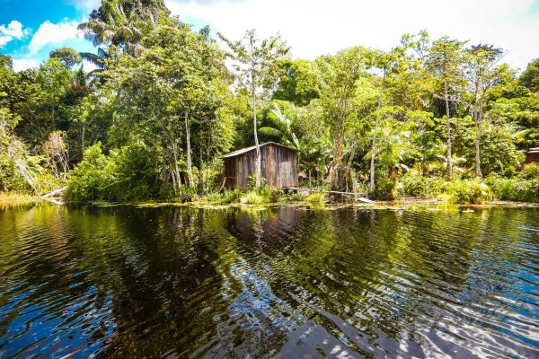 A house along the water in the Brazilian Rosewood project.