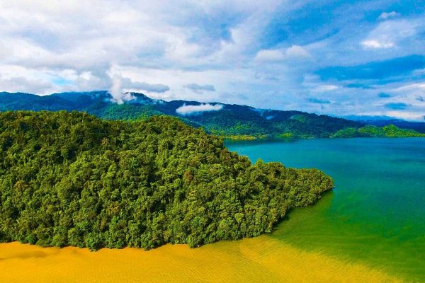 Ocean and rainforest in the Guatemala Conservation Coast project.